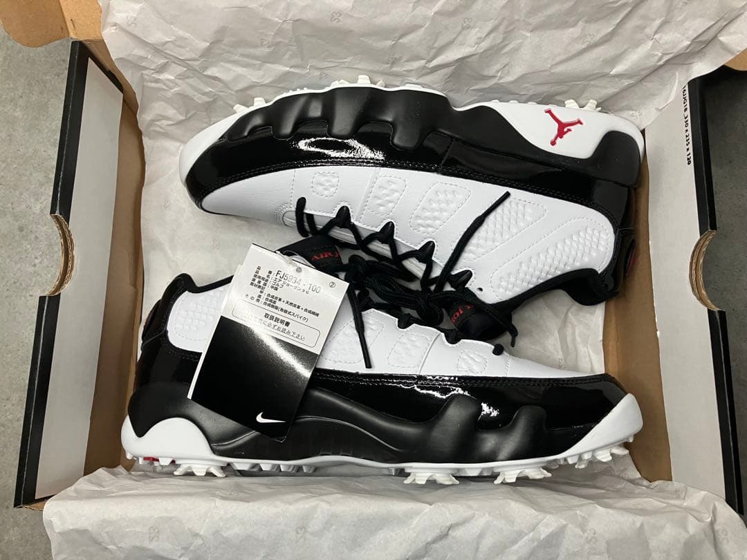 ナイキ エアジョーダン 9 ゴルフ ホワイト/トゥルーレッド-ブラック