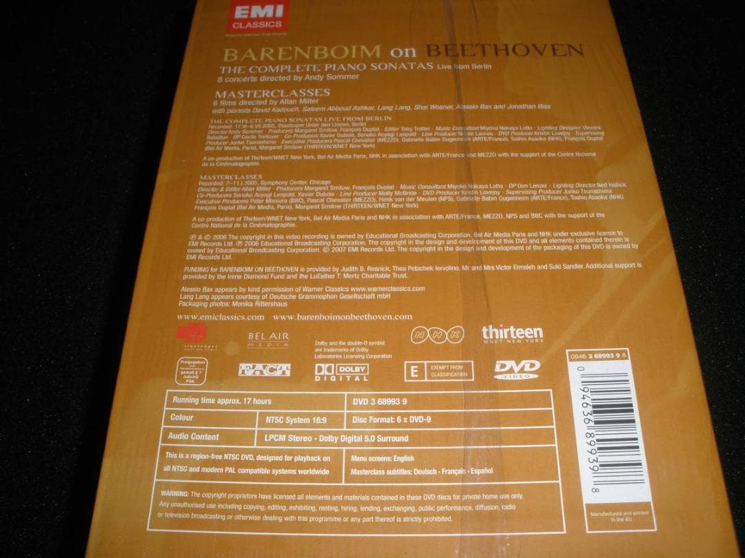 6 DVD バレンボイム ベートーヴェン ピアノソナタ 全集 マスタークラス