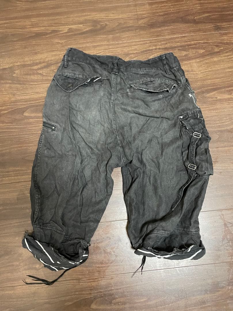 ケムリ kmrii ショーツ　レザー紐　y2k 激レア　クロップドパンツ