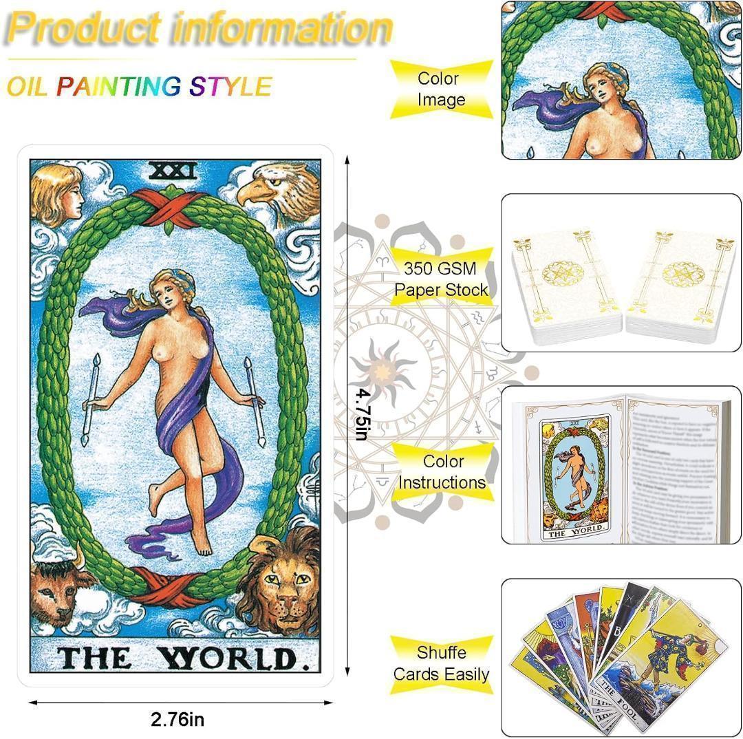 【正規品タロットカード】上品で高級感溢れる✨ホワイト×ゴールドの箔押しタロット