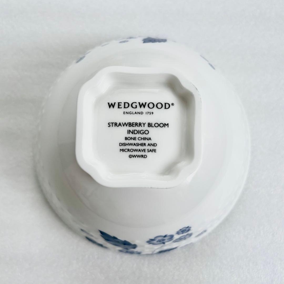 ウェッジウッド ストロベリーブルーム インディゴ 茶碗 ライスボウル M&L
