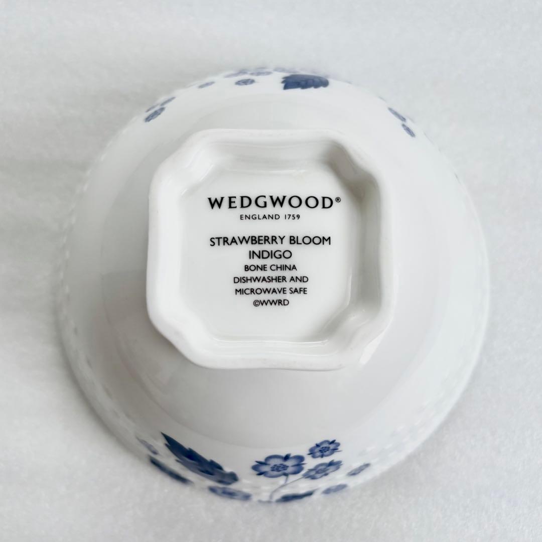 ウェッジウッド ストロベリーブルーム インディゴ 茶碗 ライスボウル M&L