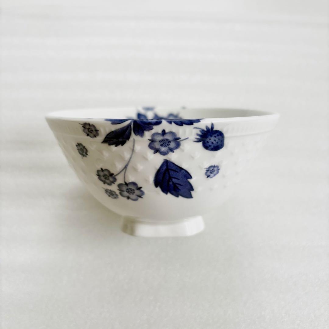 ウェッジウッド ストロベリーブルーム インディゴ 茶碗 ライスボウル M&L