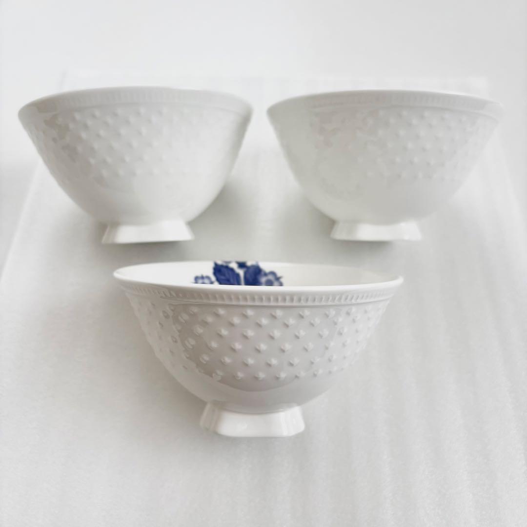 ウェッジウッド ストロベリーブルーム インディゴ 茶碗 ライスボウル M&L