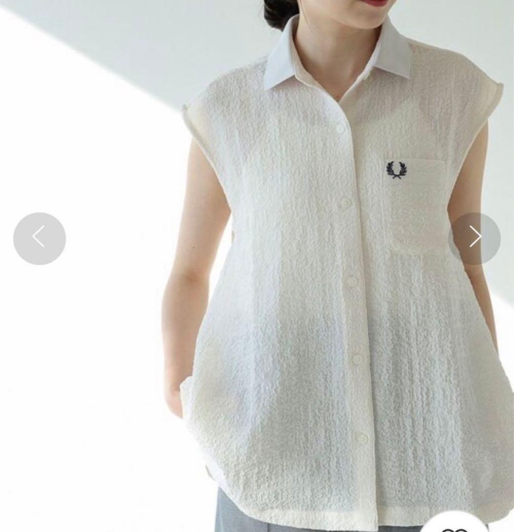 ノースリーブポロシャツ ホワイト