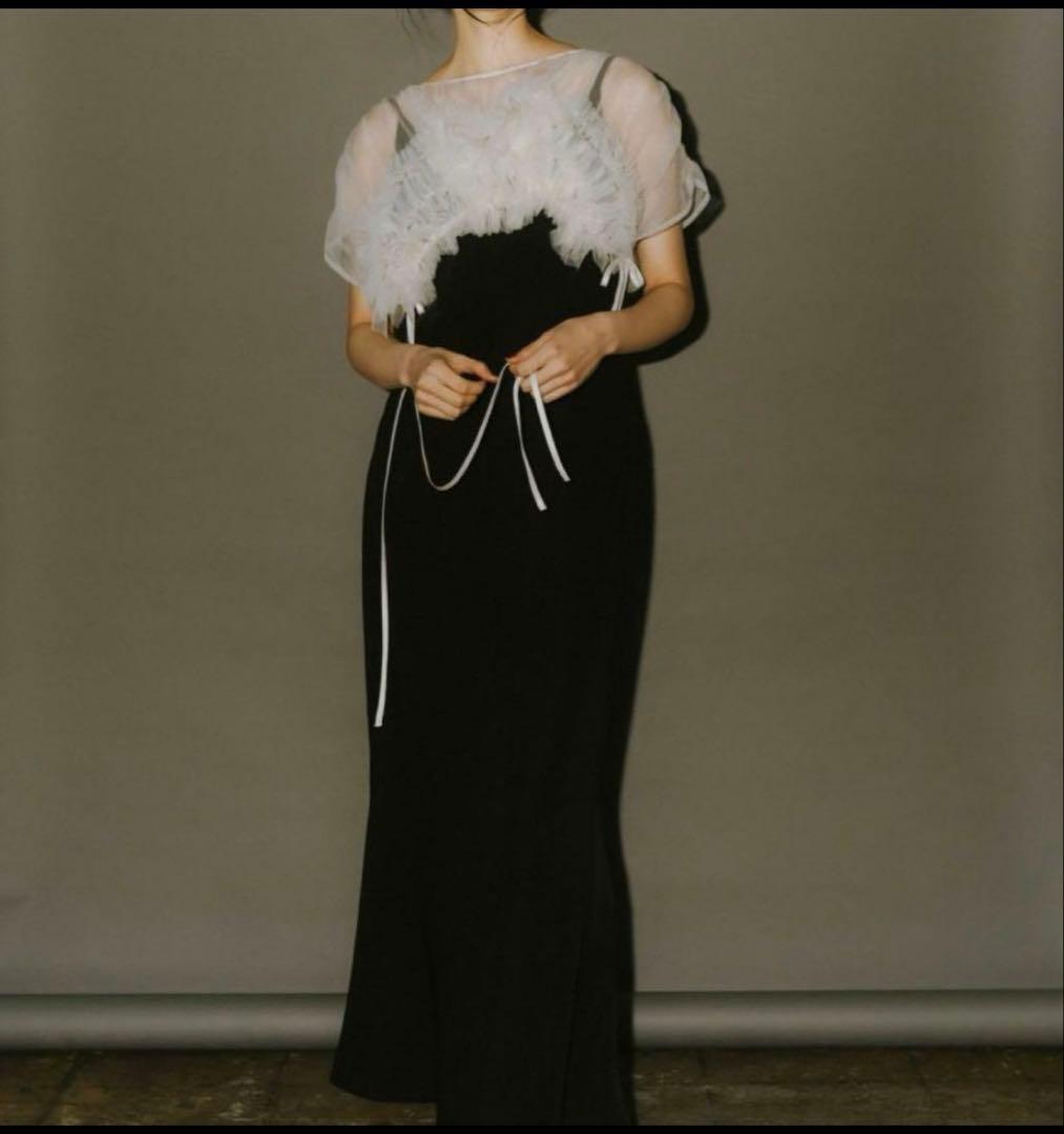 【美品】【ANDRESD】ボリュームソフトチュールドレス