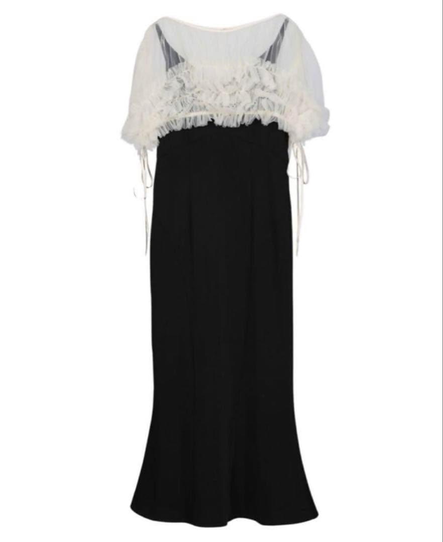 【美品】【ANDRESD】ボリュームソフトチュールドレス