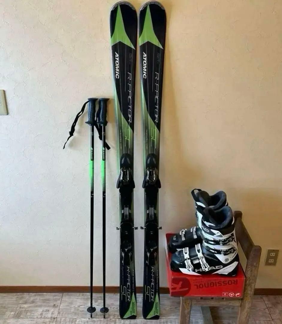 ◾️カービングスキーセット　板162㎝　ブーツ 27㎝　男性用　メンズ用