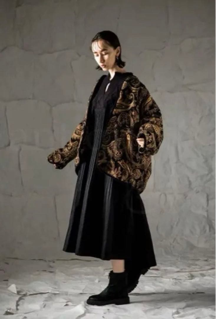 アンティカ　ペイズリー柄 ジャガードジャケット レディース 羽織