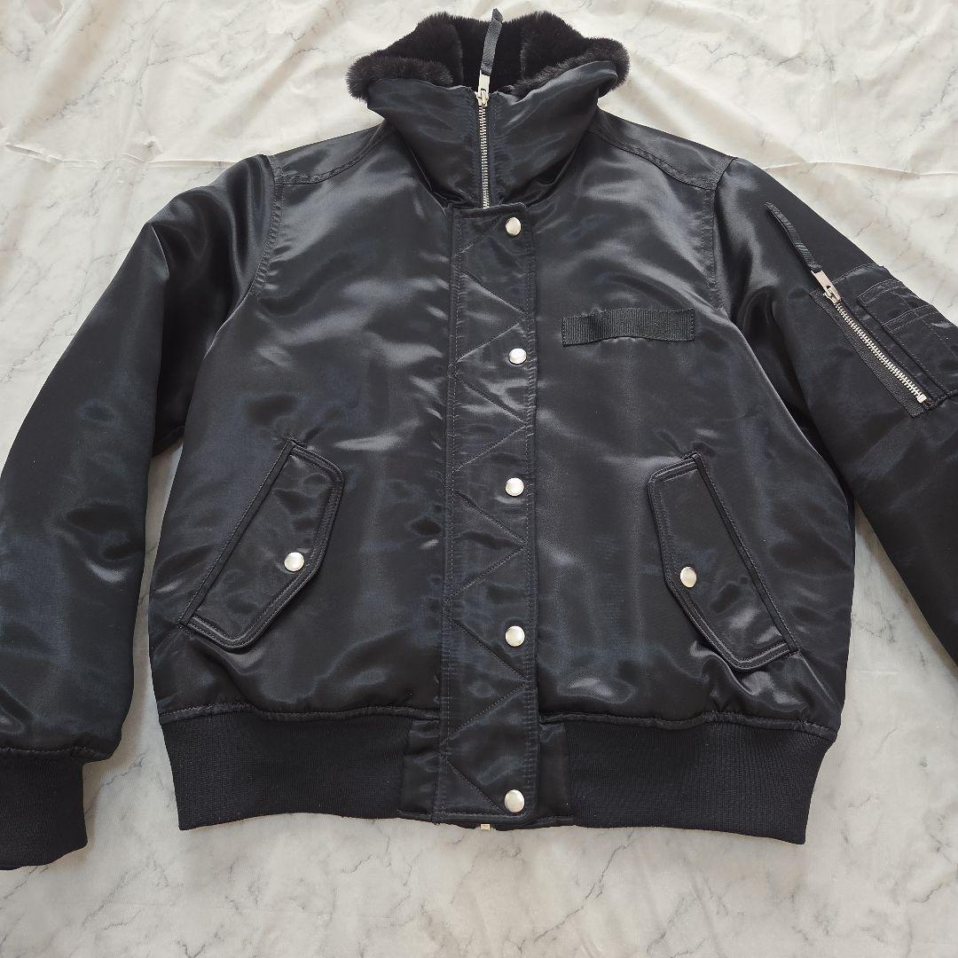 ここなつ☆GAP MA-1 ボンバージャケット ブラック ファー Y2K