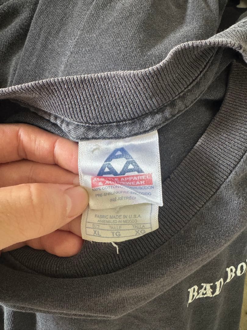 BAD BONES FOREVER 長袖カットソーvintageフェード