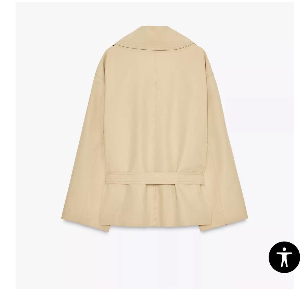 新品タグ付ZARA ベルト付きトレンチコート XS-Sサイズ