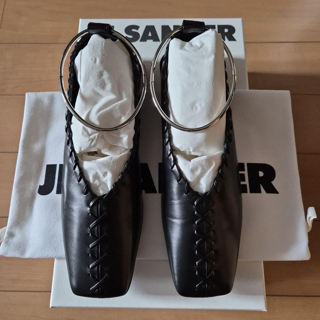 お値下げ！JIL SANDER ブラックフラットシューズ