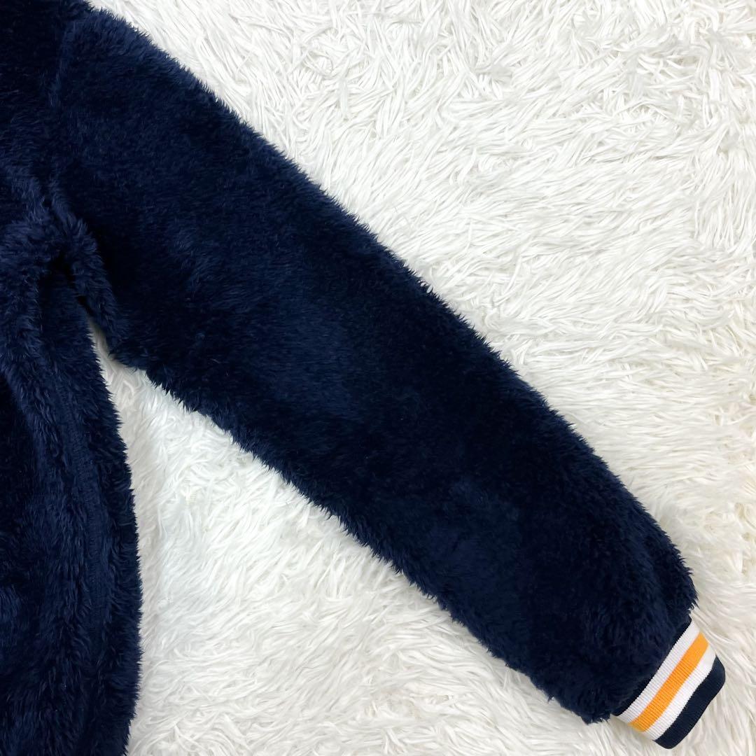 美品 パーリーゲイツ ファー パーカー ジャケット ロゴワッペン リブライン