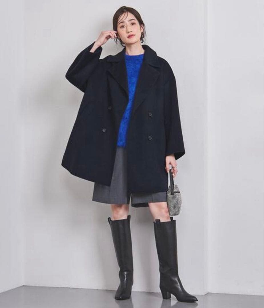 最終価格　超美品完売23AW ユナイテッドアローズ リバー ミドルピーコート36