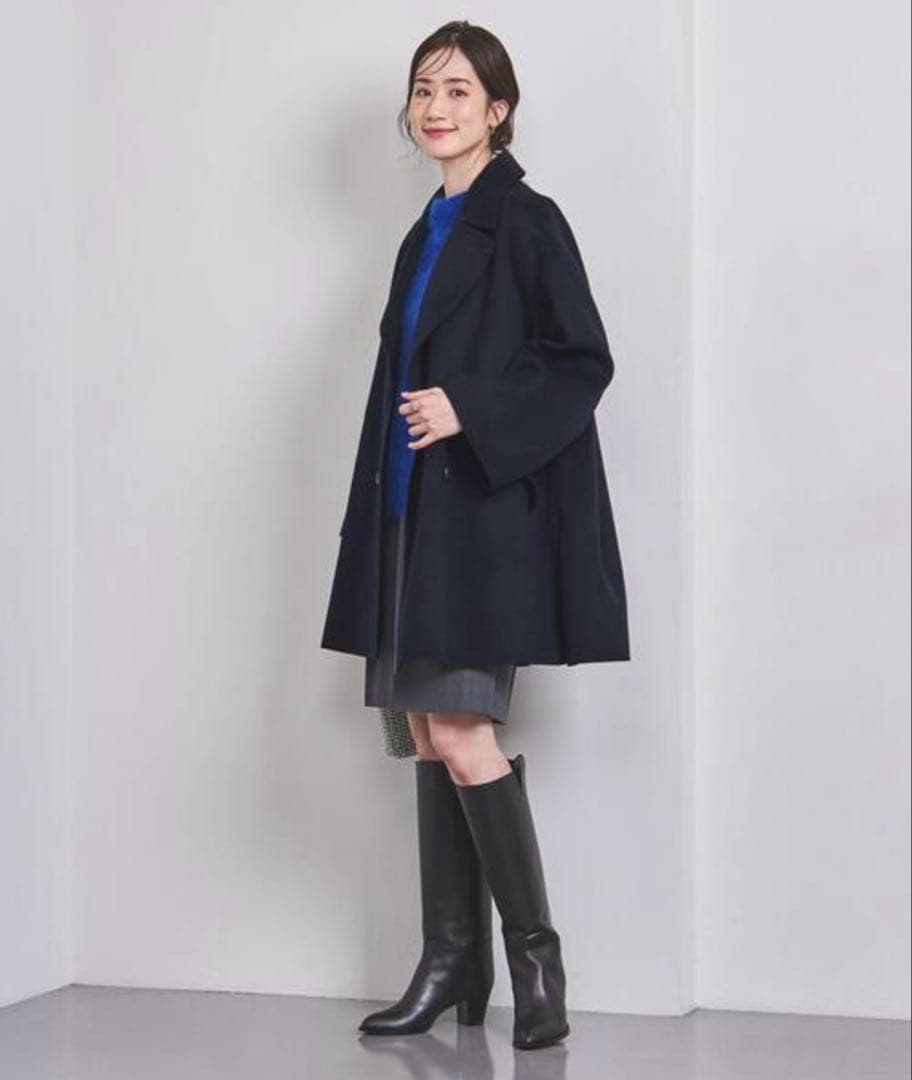 最終価格　超美品完売23AW ユナイテッドアローズ リバー ミドルピーコート36