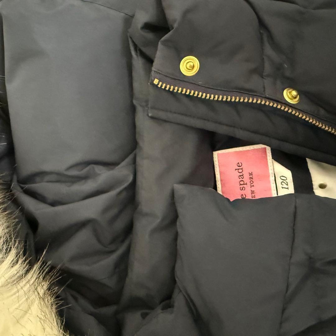 ケイトスペード ダウンコート　ロング　120 ネイビー