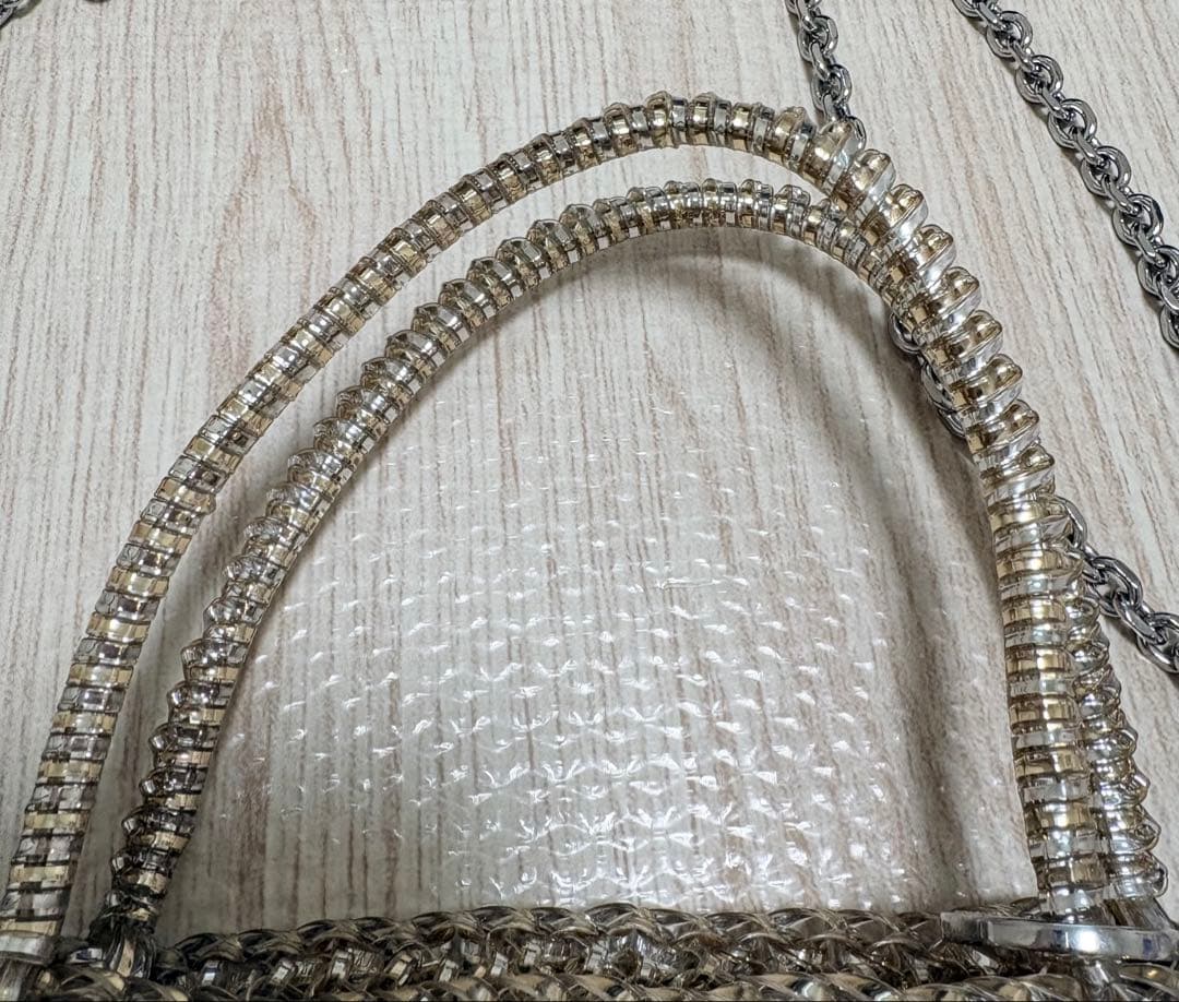 ❤️最終価格❤️美品✨アンテプリマ ペルラグリッター ミディアム シルバーゴールド