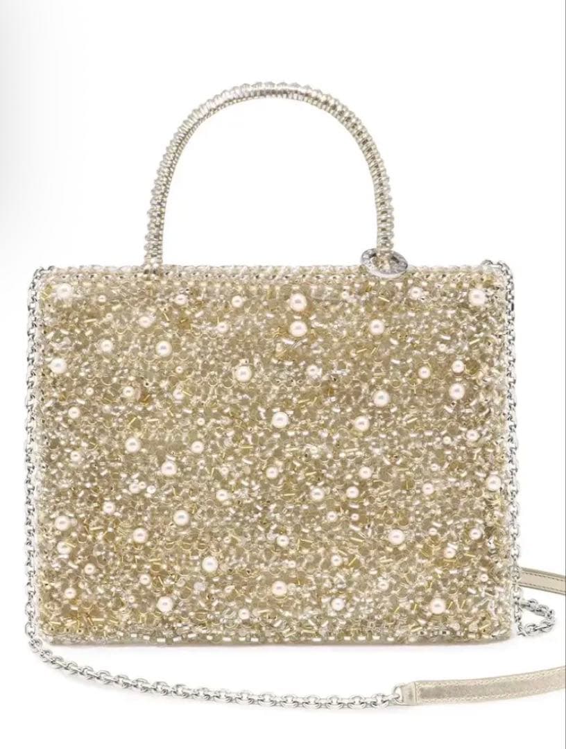 ❤️最終価格❤️美品✨アンテプリマ ペルラグリッター ミディアム シルバーゴールド