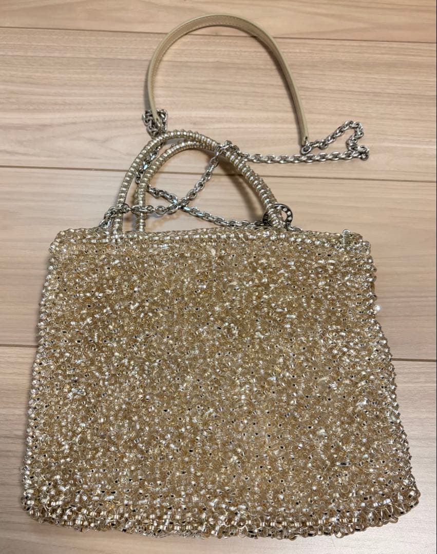 ❤️最終価格❤️美品✨アンテプリマ ペルラグリッター ミディアム シルバーゴールド