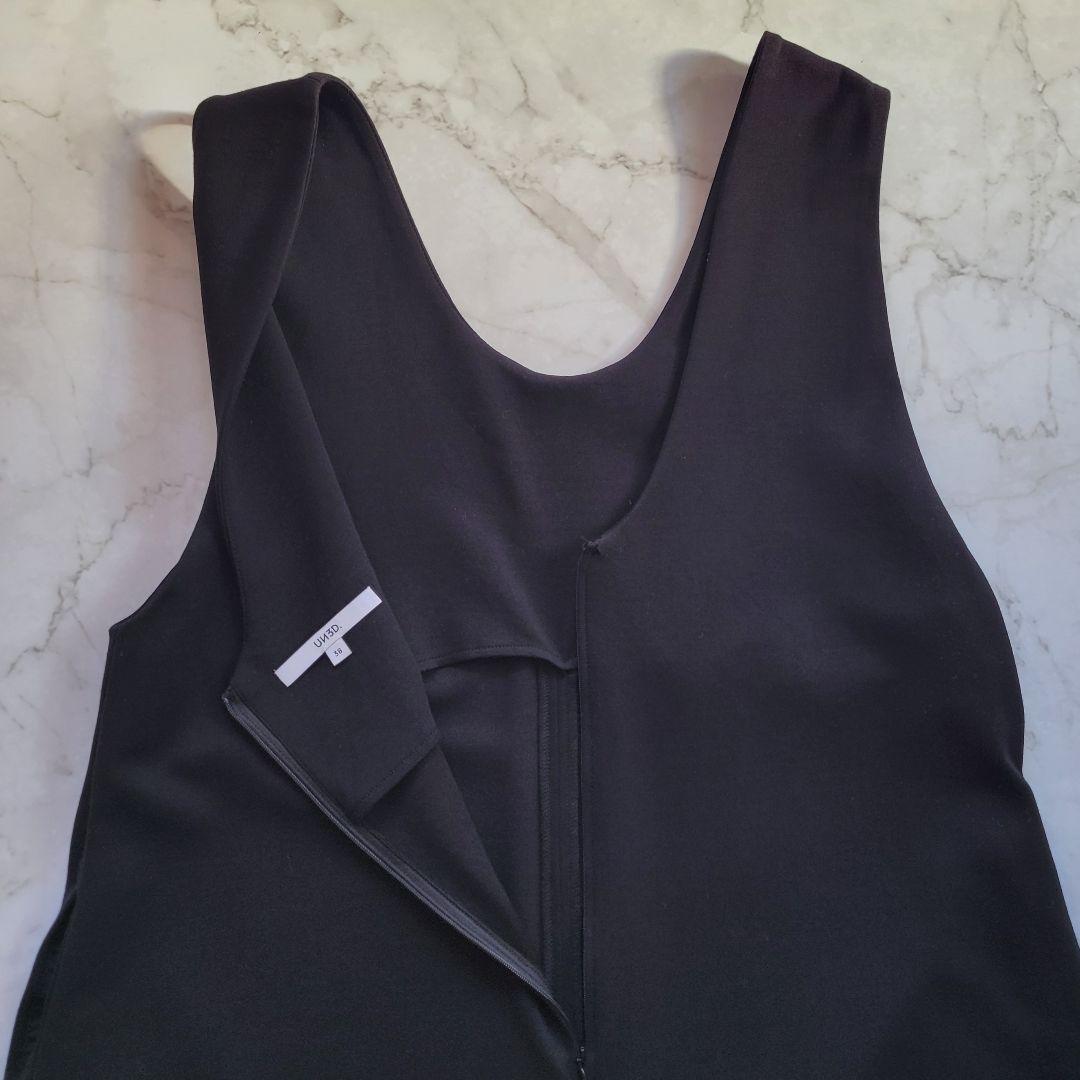 UN3D. アンスリード ノースリーブ サロペット コクーン ブラック 38