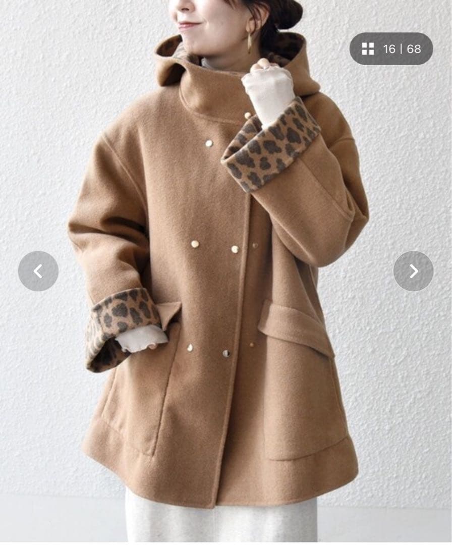 ＳＡ 　SHIPS any: リバー フーデッド Aライン ミドル コート