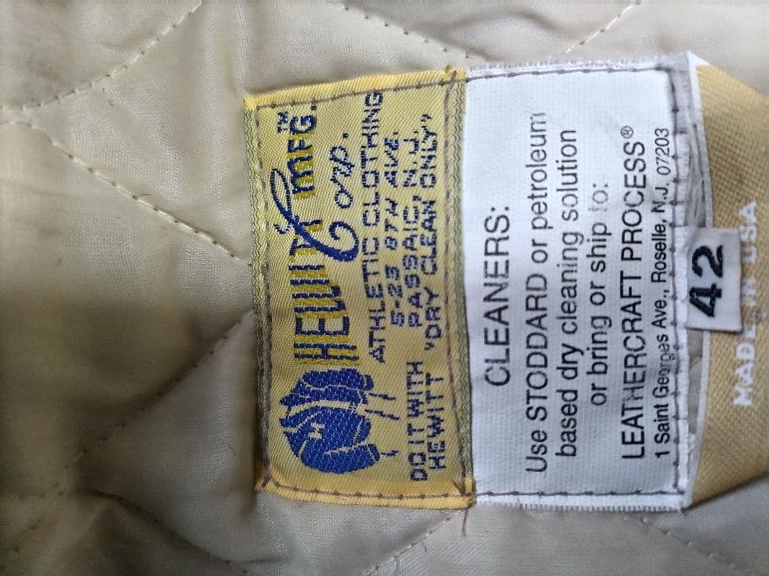 バックドロップ　スタジアムジャンバー　HEWITT 42 USA製