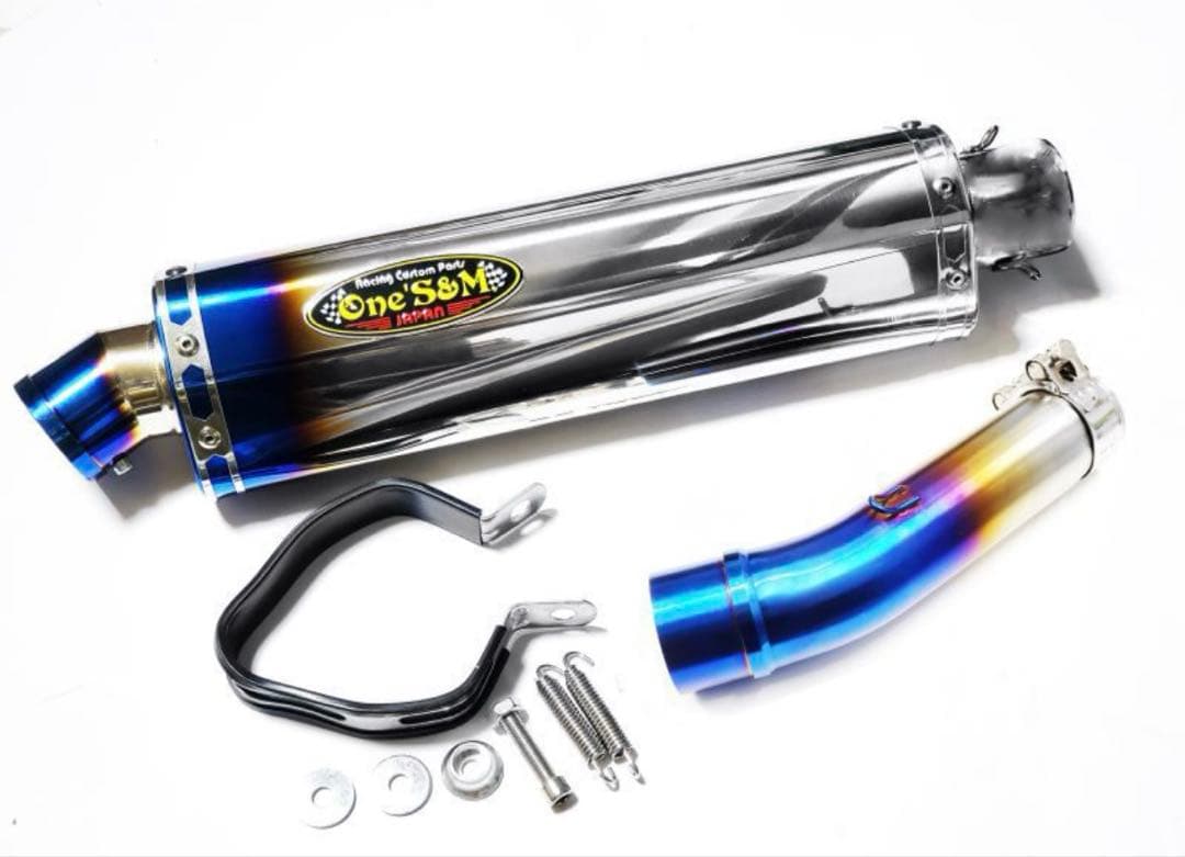 スリップオン チタン焼きカラーマフラーサイレンサー CB400SF NC42用