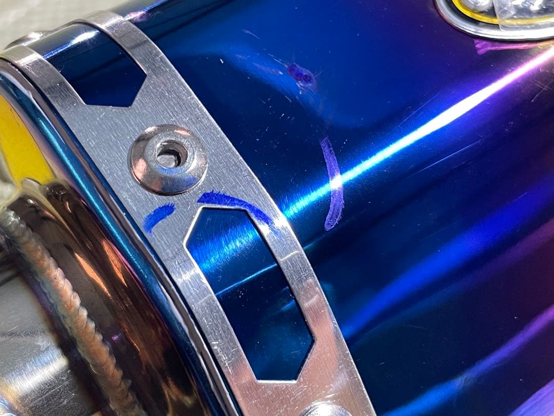 スリップオン チタン焼きカラーマフラーサイレンサー CB400SF NC42用