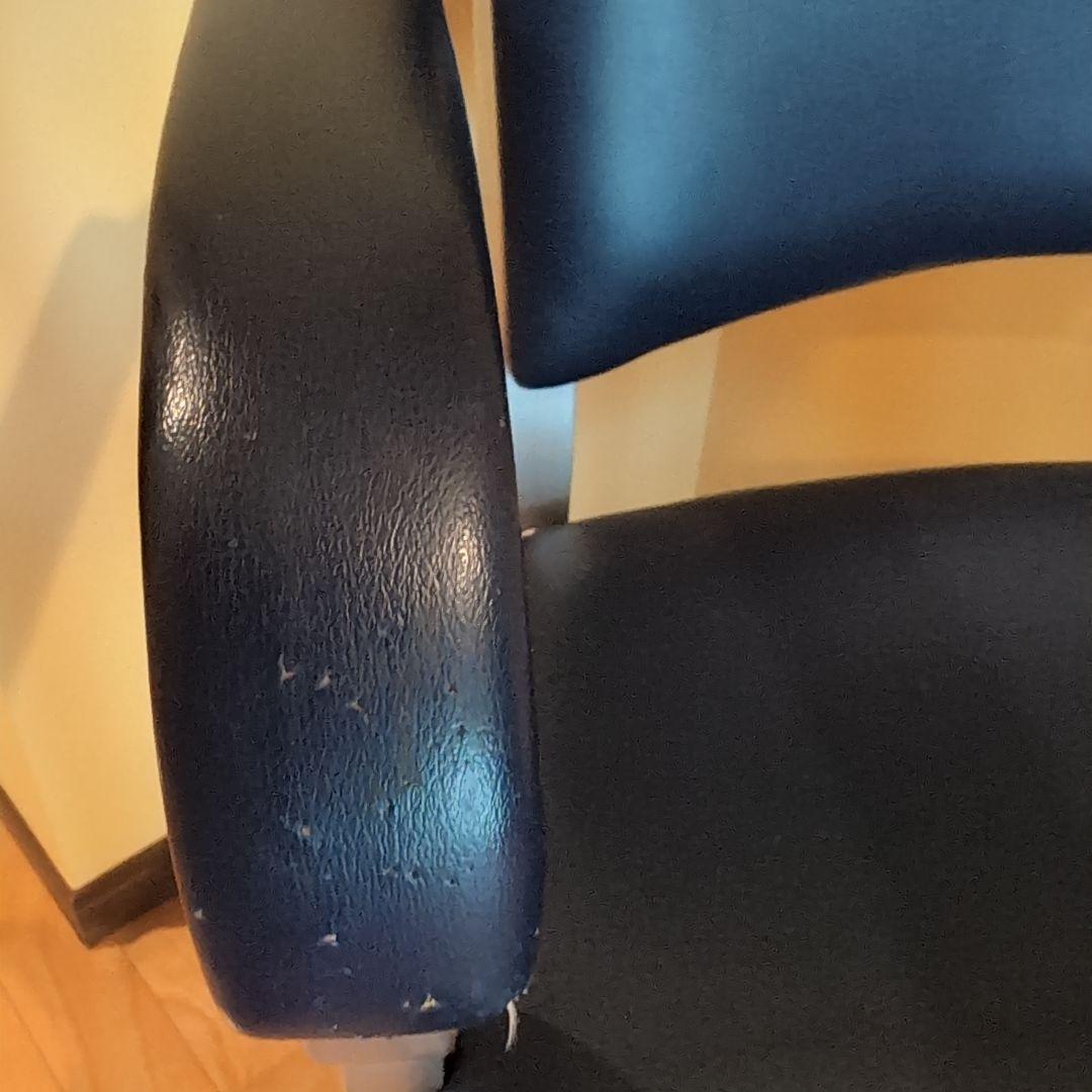 JM　④アメリカヴィンテージ　アルミ　NAVY　チェア　エメコ　4脚引取歓