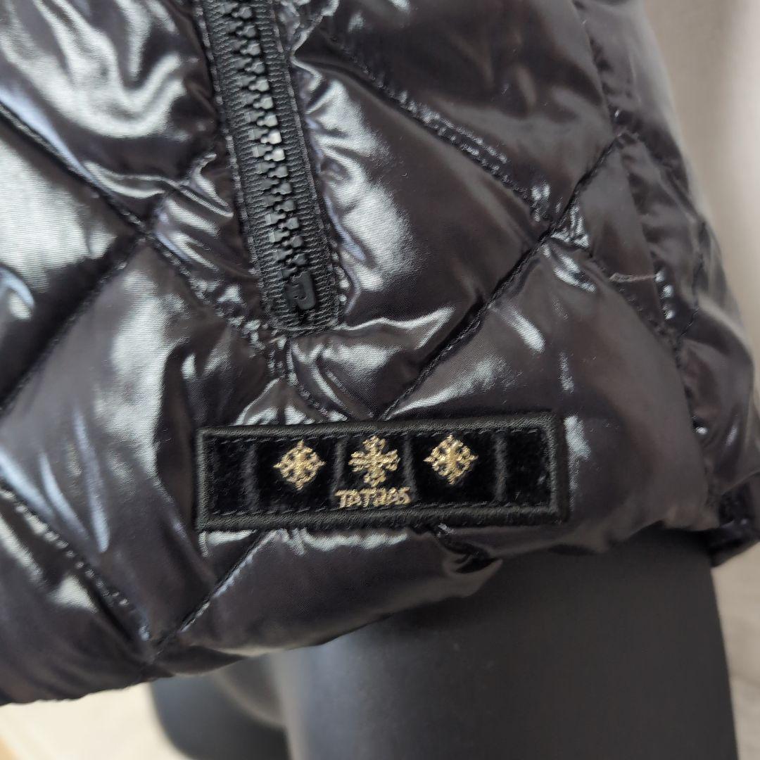 dv7 TATRAS 迷彩柄 黒 リバーシブル ダウンベスト レディースM相当