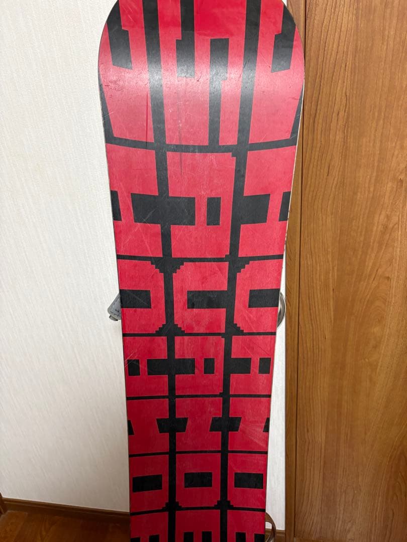 スノーボード 板　153cm savander 赤黒デザイン