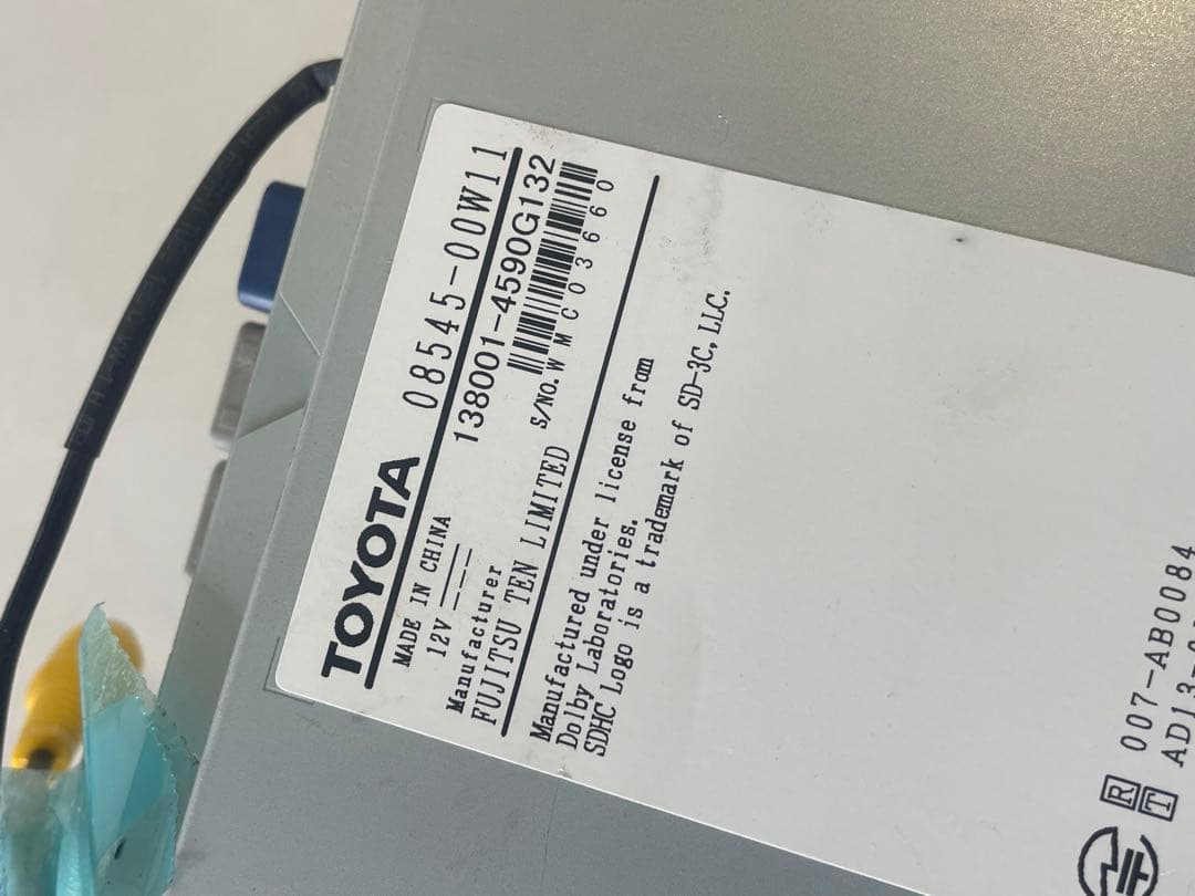 TOYOTA純正ナビ　NSZT-Y64T フルセグ　Bluetooth