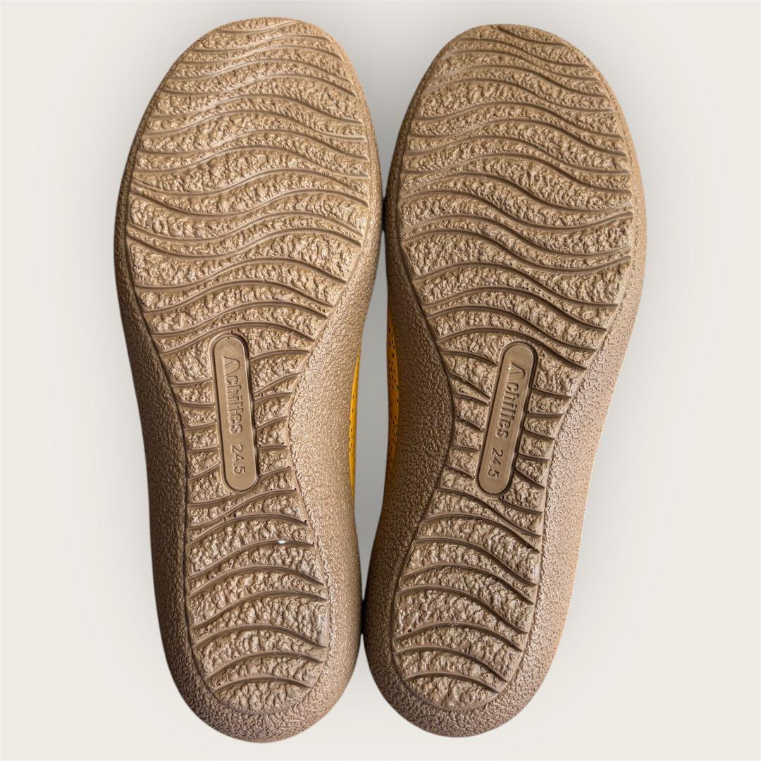 【アキレスソルボ】未使用級！コンフォートシューズ　本革　24.5cm