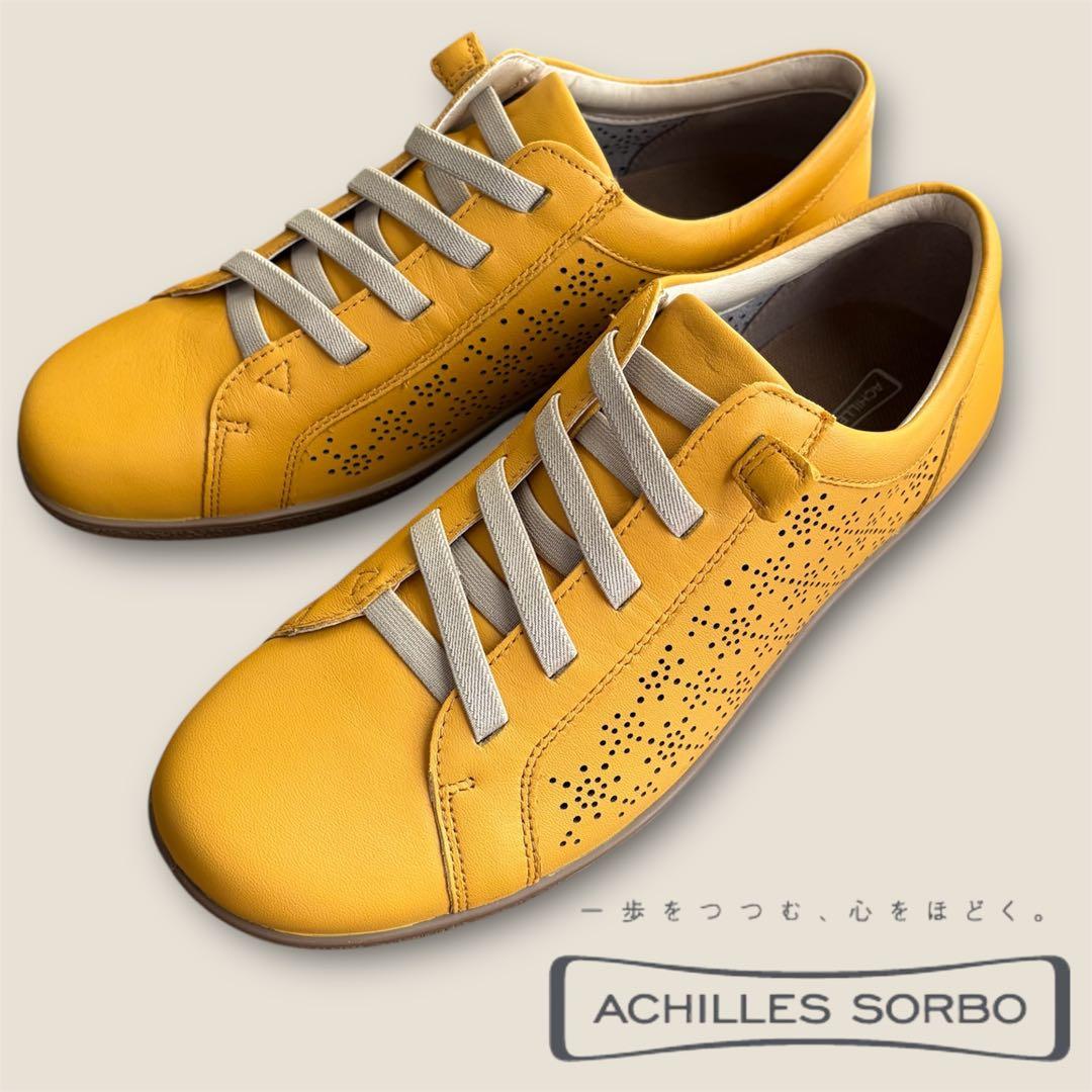 【アキレスソルボ】未使用級！コンフォートシューズ　本革　24.5cm