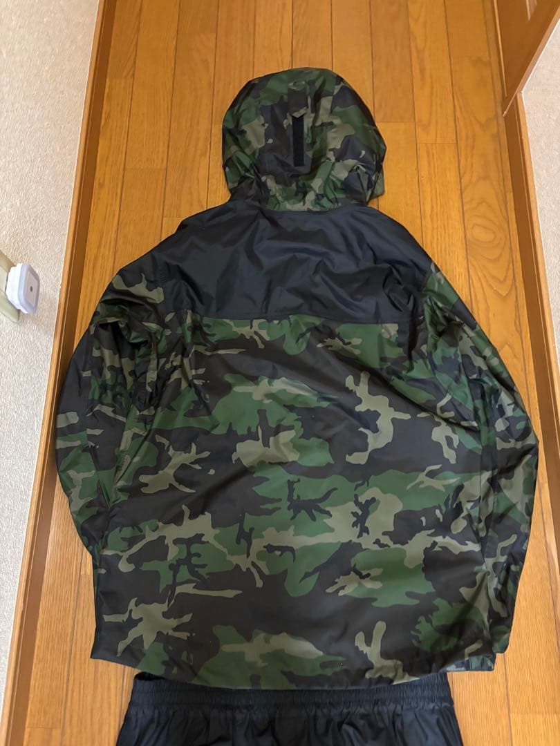 ダイワ レインマックス DR-3823 美品 レインスーツ グリーンカモ