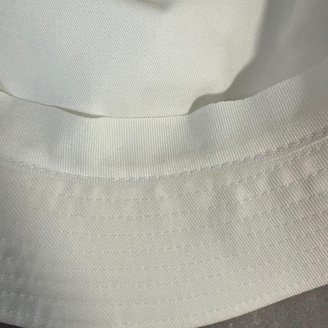 CELINE♦︎バケットハット Mサイズ バケハ ロゴ入りホワイト セリーヌ