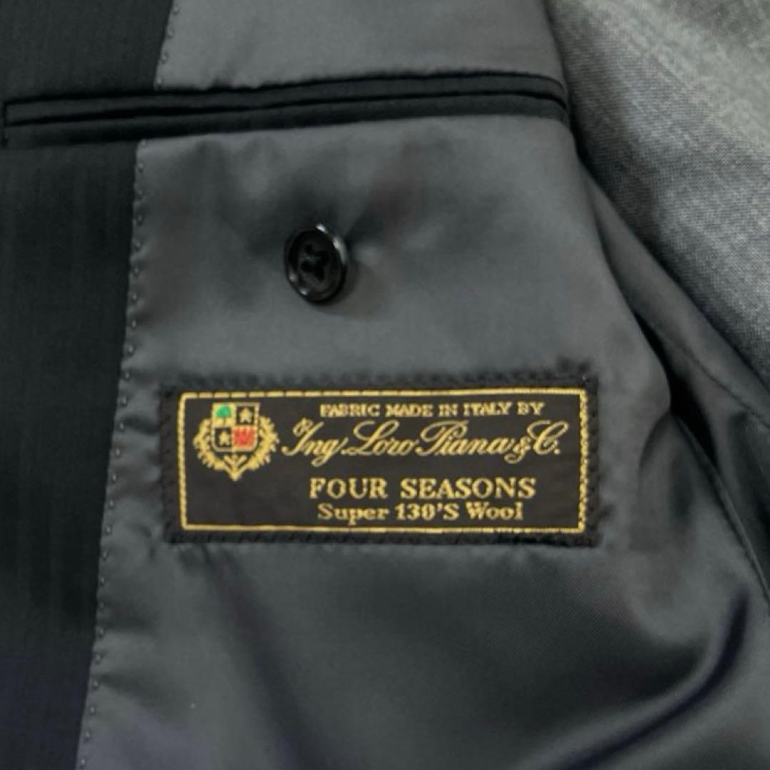 美品　ロロピアーナ　ミツミネ　スーツ　セットアップ　AB4 3ピース　ストライプ