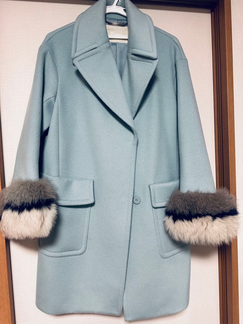 グレースコンチネンタル　Digram ライトブルーロングコート36