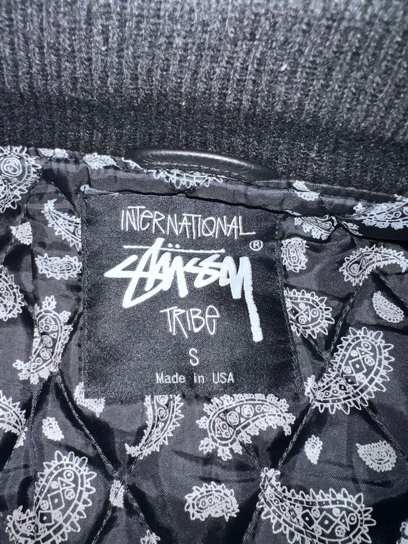 STUSSY x GOLDEN BEAR 12AW 牛革 レザー スタジャン