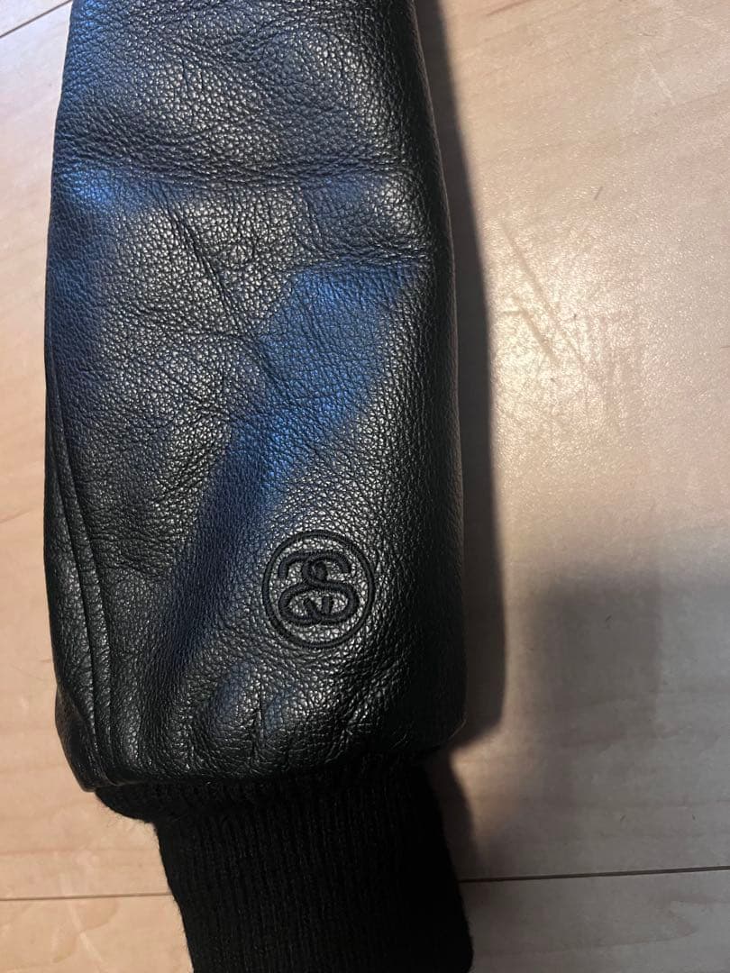 STUSSY x GOLDEN BEAR 12AW 牛革 レザー スタジャン