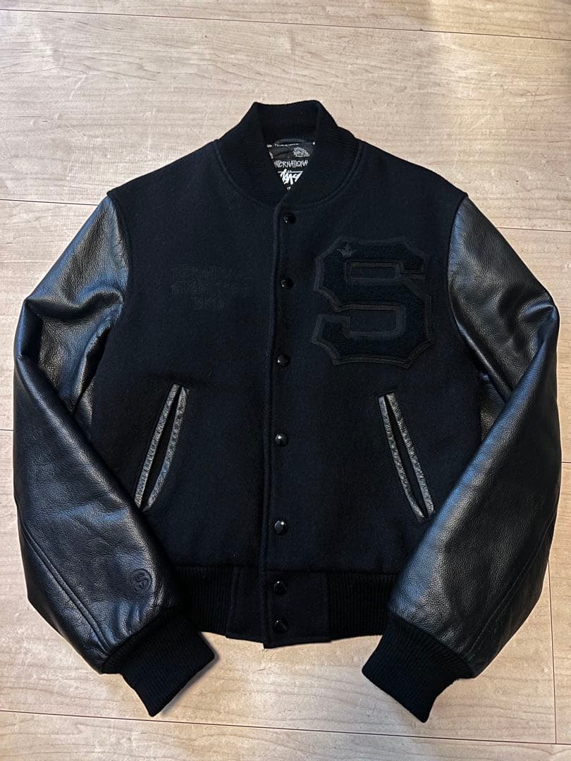 STUSSY x GOLDEN BEAR 12AW 牛革 レザー スタジャン