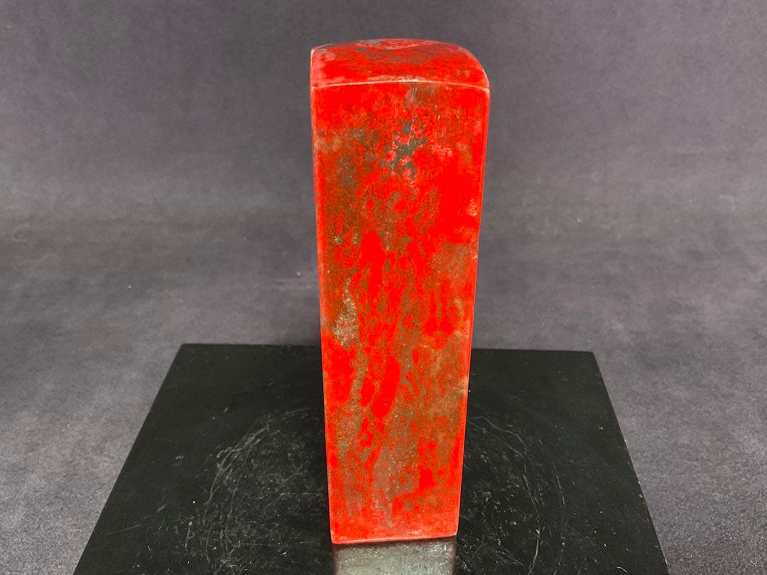 中国　玉　鶏血石　彫刻　印材