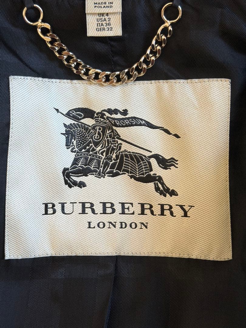 BURBERRY ブラック チェスターコート ITA 36