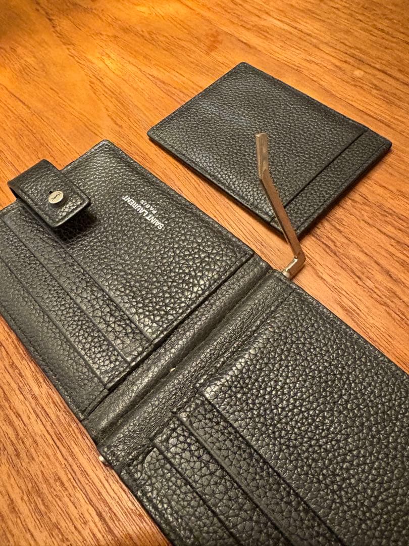 サンローラン　レザー マネークリップ