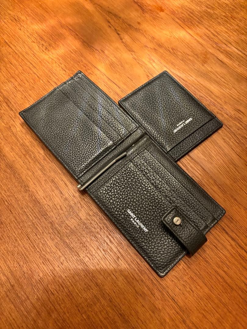 サンローラン　レザー マネークリップ