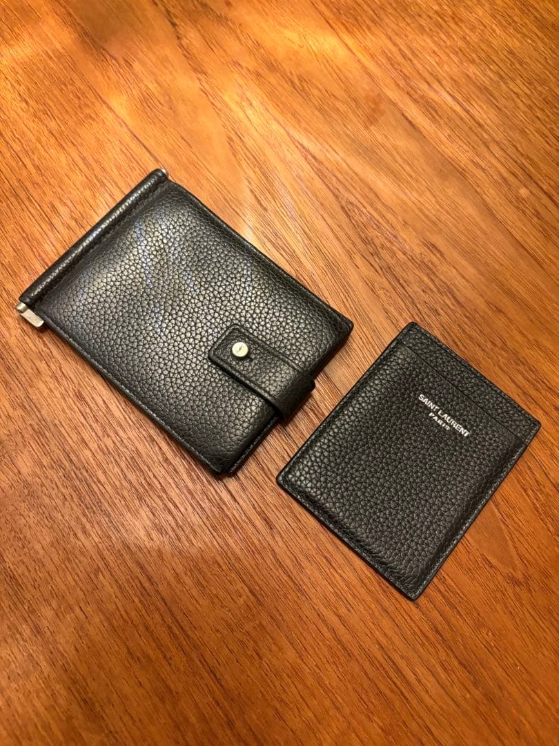 サンローラン　レザー マネークリップ