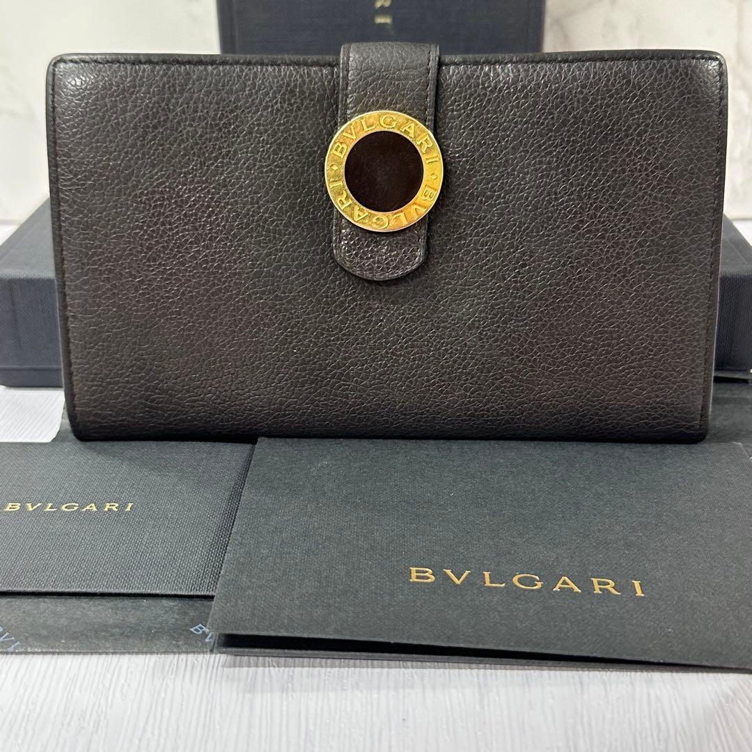 新品同様‼️ ブルガリ　BVLGARI 財布　長財布　サークルロゴ　付属品込み