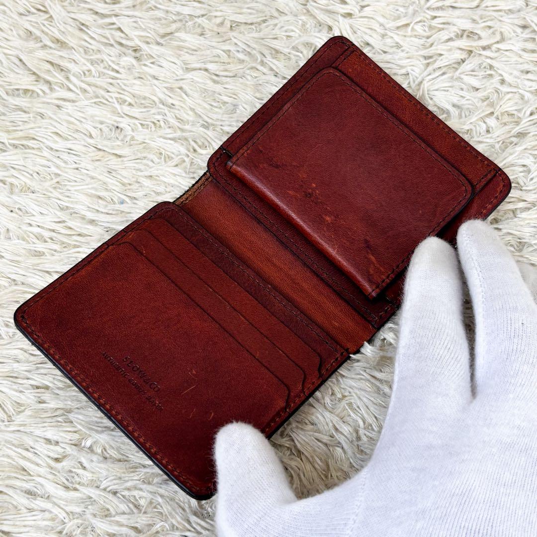 【美品】スロウ ミニウォレット ハービー 二つ折り財布 ブラウン メンズ