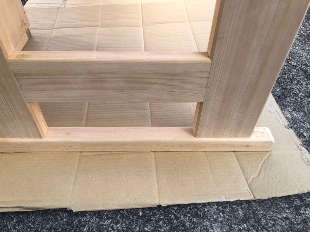 kankan 檜の無垢の机セット　机のみ　送料込み